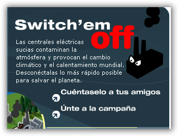 Juego de WWF. Desconecta las centrales elctricas lo ms rpido posible para salvar el planeta.